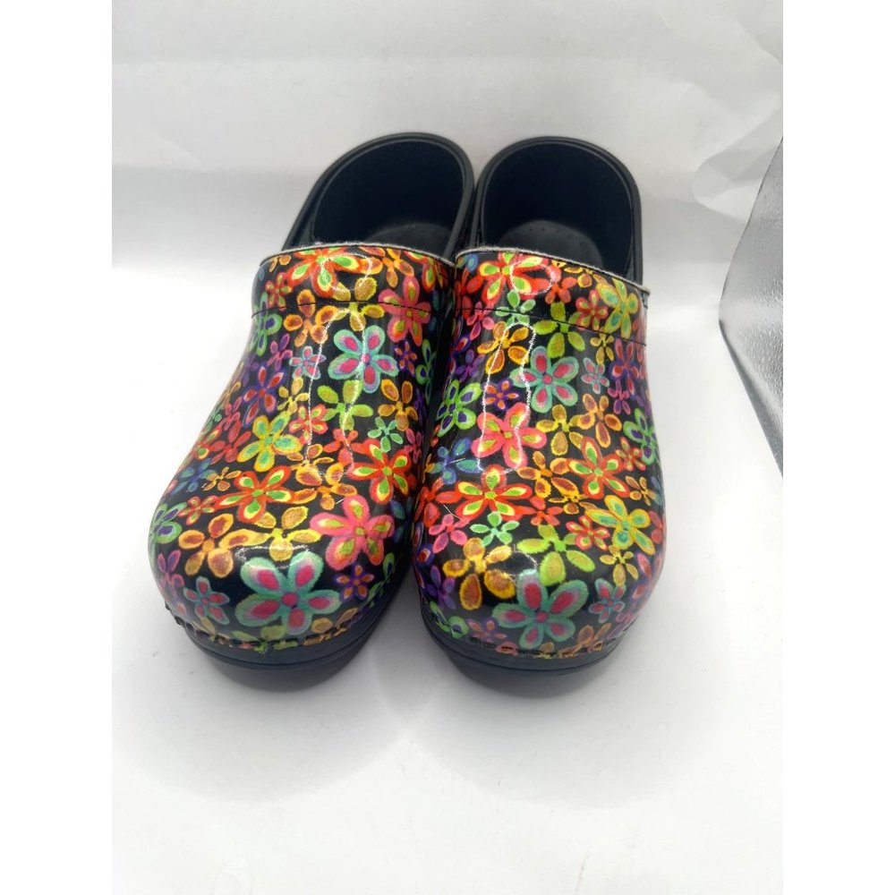 Dansko Professional Floral Flower Power Nurse Clogs EU 41 US 10.5-11 Womens